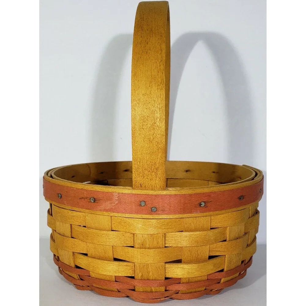 Used ~ Longaberger 1998 MOTHER’S DAY “Rings and Things” BASKET #10383 +New Pouch